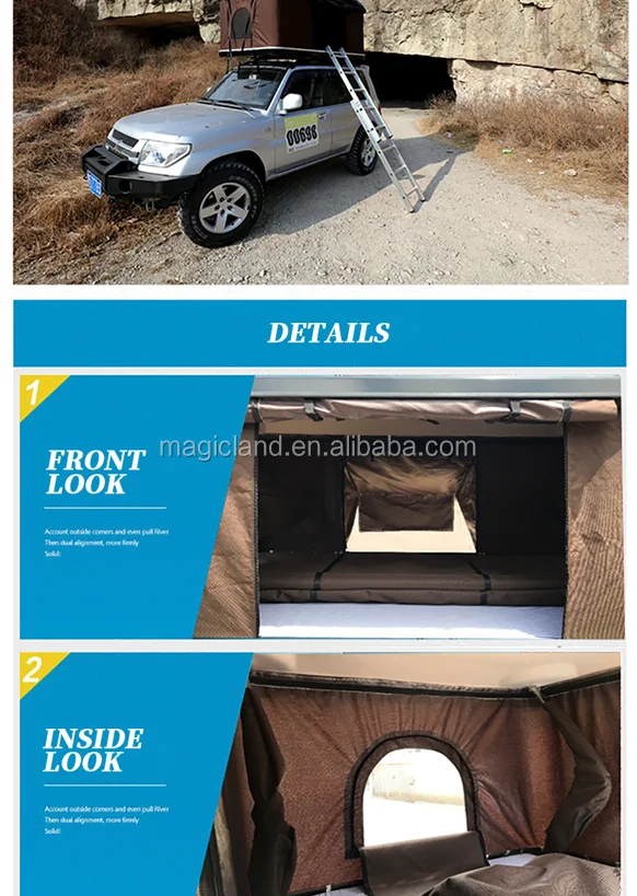 fiberglass car roof top tent