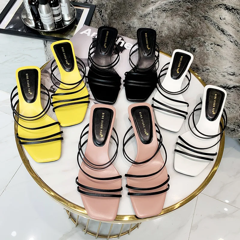 2021 new square head open toe sandals fashion wild thin belt thick heel sandals, As pictures
2021 new square head open toe sandals fashion wild thin belt thick heel sandals, As pictures