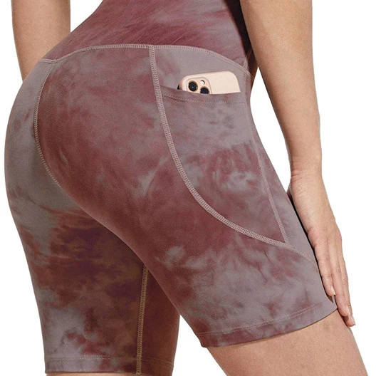 LW-XY630 2021 Tie dye high waist big elastic women yoga shorts with pocket, Custom color or our colour stock
LW-XY630 2021 Tie dye high waist big elastic women yoga shorts with pocket, Custom color or our colour stock