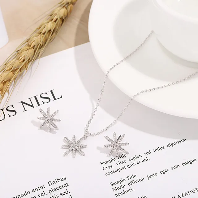 Reasonable price new fashion custom women diamond paved jewelry snowflake earrings and necklace set jewellery and earring sets, Picture
Reasonable price new fashion custom women diamond paved jewelry snowflake earrings and necklace set jewellery and earring sets, Picture
