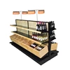 2019 Best Price Wooden Baking Varnish Gondola Supermarket Wine Rack Display