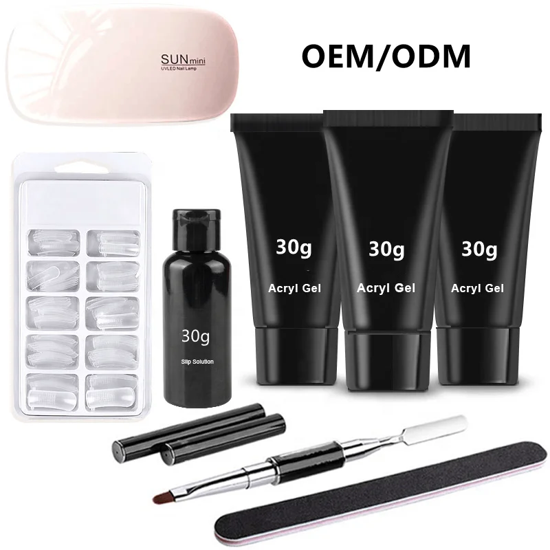 OEM/ODM 6 colors Acrylic nail gel kit extension powder poly nail set gel with uv lamp
OEM/ODM 6 colors Acrylic nail gel kit extension powder poly nail set gel with uv lamp
