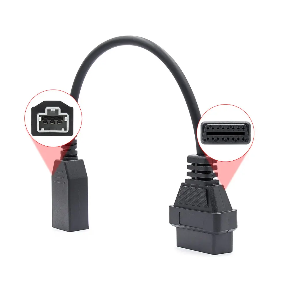 3 Pin to 16 Pin OBD1 to OBD2 Connect Cable Connector Adapter for Honda