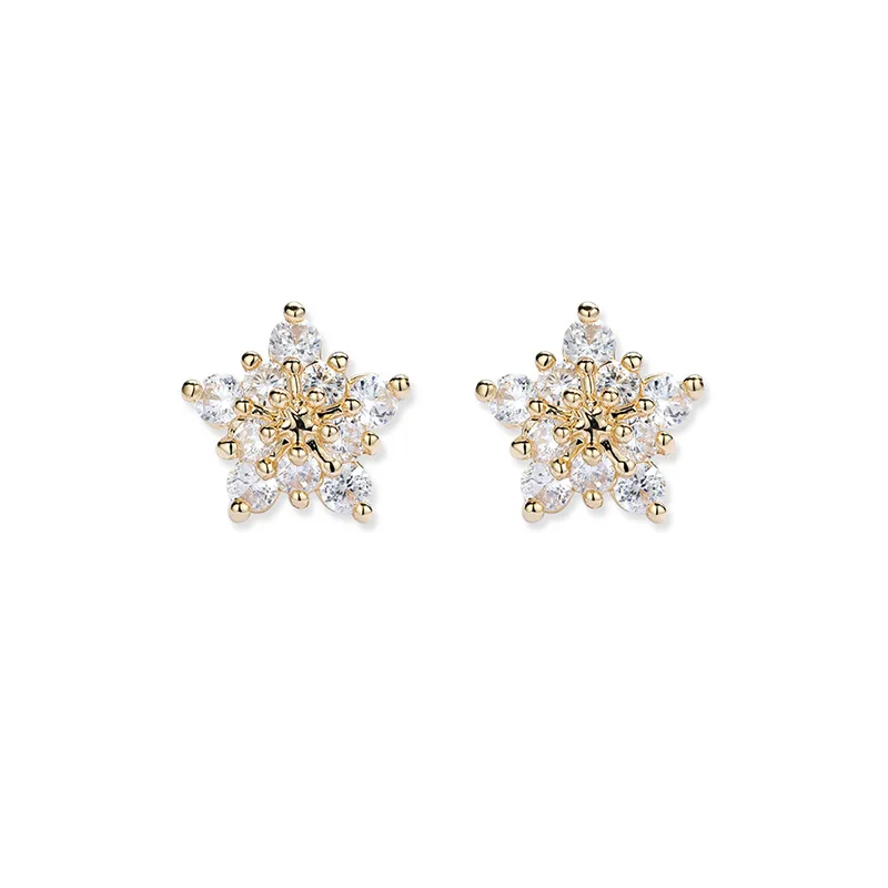 The new S925 sterling silver needle super flash earrings inlaid zircon snowflake earrings exquisite
The new S925 sterling silver needle super flash earrings inlaid zircon snowflake earrings exquisite