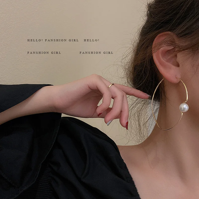 fashion trendy wholesale pearl big circle earrings
fashion trendy wholesale pearl big circle earrings