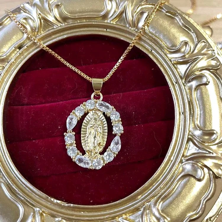 jialin jewelry 18k real gold plated chain our lady of virgencita de guadalupe necklace, Picture shows
jialin jewelry 18k real gold plated chain our lady of virgencita de guadalupe necklace, Picture shows