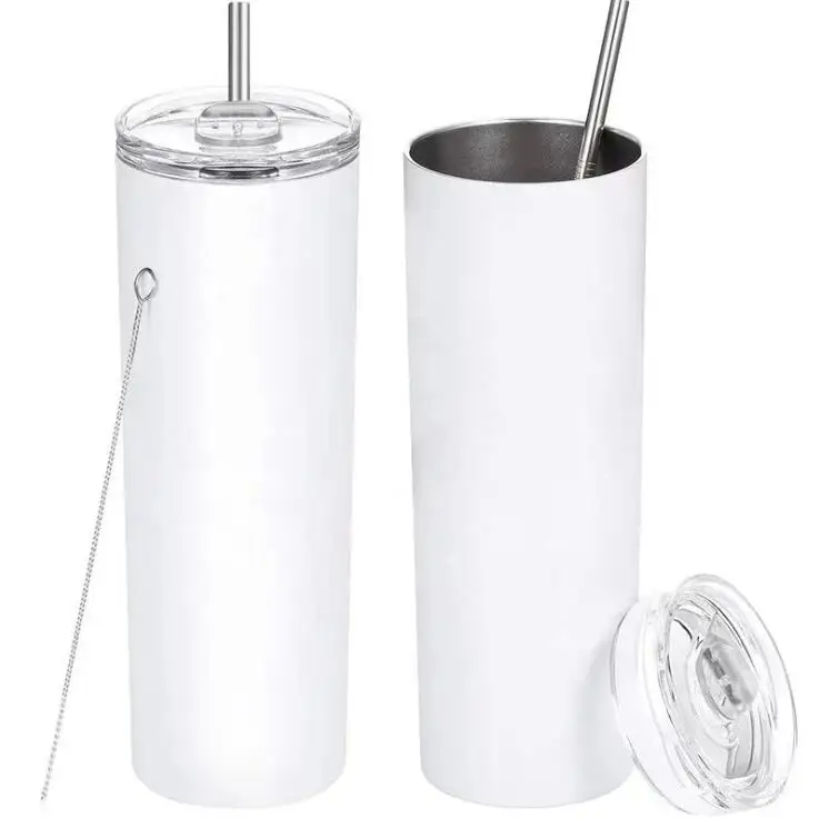 20oz Stainless steel drinking cup vacuum insulated Mug white skinny cup with lid straw DIY Sublimation Cups
20oz Stainless steel drinking cup vacuum insulated Mug white skinny cup with lid straw DIY Sublimation Cups