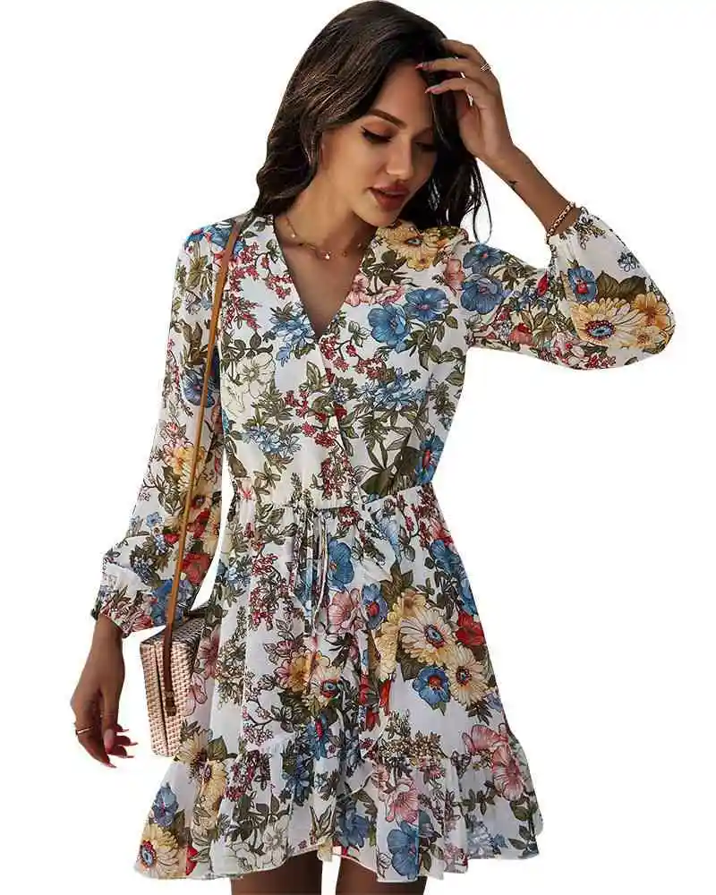 2021 New Arrival Women summer Bohemian v-neck Floral Print casual sun dresses boho dresses women sunbathing dress
2021 New Arrival Women summer Bohemian v-neck Floral Print casual sun dresses boho dresses women sunbathing dress
