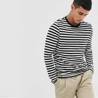 

Bulk Wholesale Clothing Men Stripes Design Longsleeves Anti-pilling Cheapest T Shirt