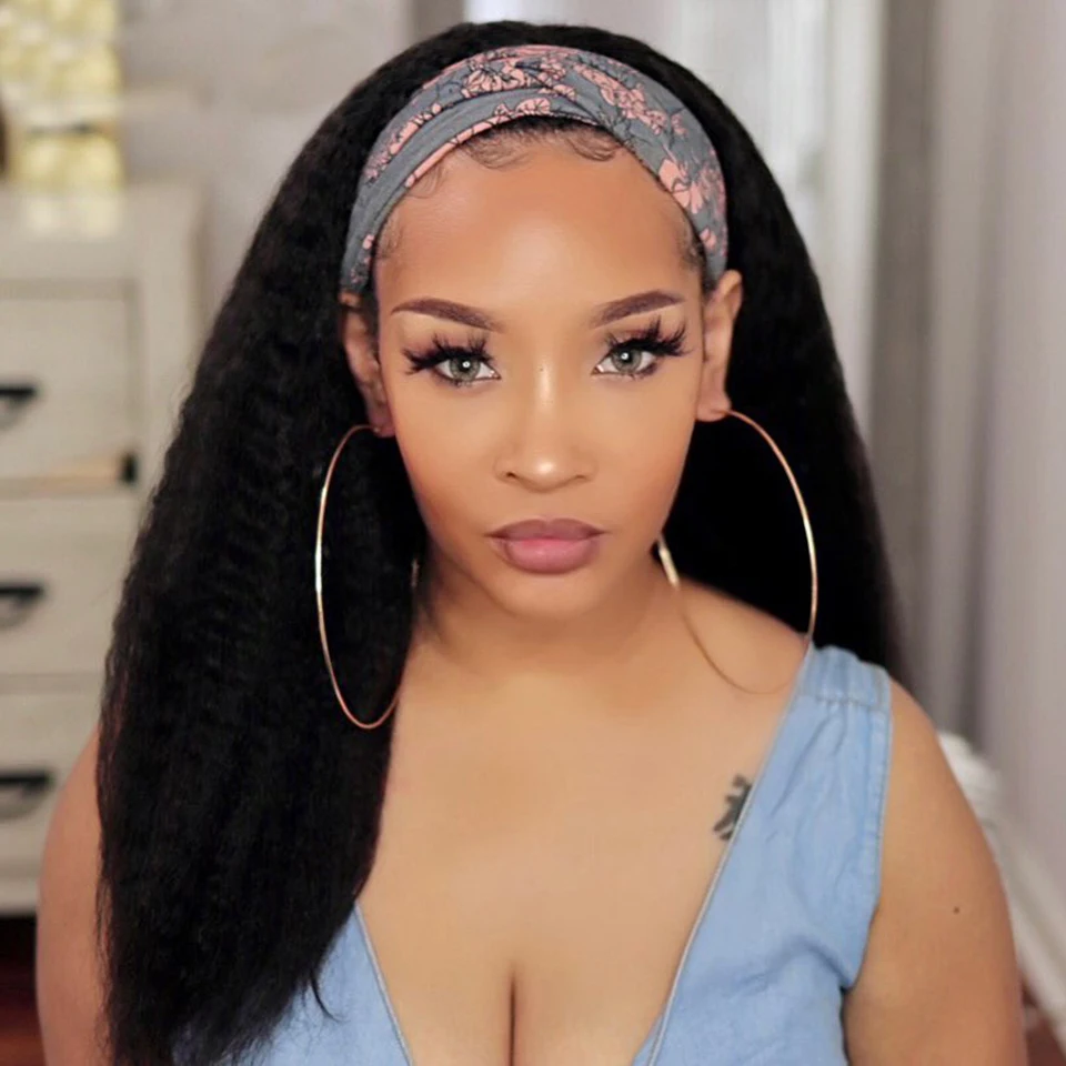 Yaki Cuticle Aligned Virgin Human Hair Headband Wigs For Black Women Brazilian Kinky Straight half Head band Wig Human Hair Wig
Yaki Cuticle Aligned Virgin Human Hair Headband Wigs For Black Women Brazilian Kinky Straight half Head band Wig Human Hair Wig