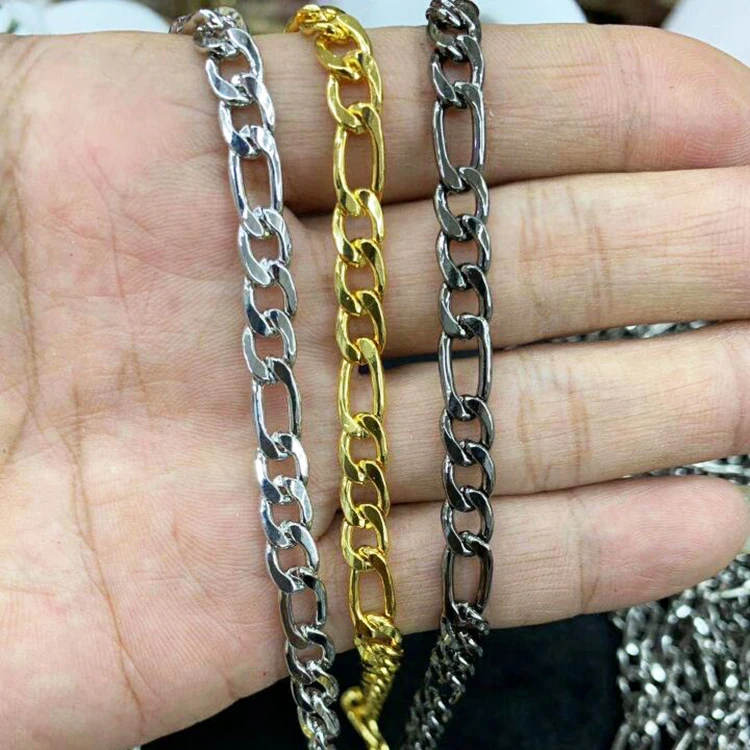 BCL1224 Popular jewelry findings chain High Quality gold plated brass chunky figaro chain for necklace making
BCL1224 Popular jewelry findings chain High Quality gold plated brass chunky figaro chain for necklace making