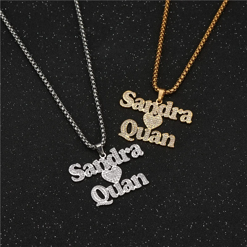 New Fashion Stainless Steel 18K Gold Plating Full Cubic Zircon Name Necklace Big Chains Nameplated Hippop Necklace
New Fashion Stainless Steel 18K Gold Plating Full Cubic Zircon Name Necklace Big Chains Nameplated Hippop Necklace
