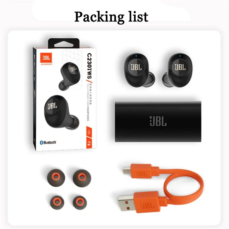 orginal JBL C230 TWS Wireless Earphones Bluetooth V5.0 Earbuds Stereo Microphone In Ear with Charging Box Wireless Earbuds - ANKUX.COM