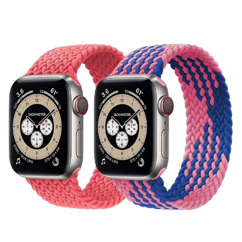 Chinber 1:1 Pink Stripe Appel Watch Bands Naylon Fabric Sport Braided Solo Loop Strap For i Watch Series 5 Band, 23 colors available
Chinber 1:1 Pink Stripe Appel Watch Bands Naylon Fabric Sport Braided Solo Loop Strap For i Watch Series 5 Band, 23 colors available