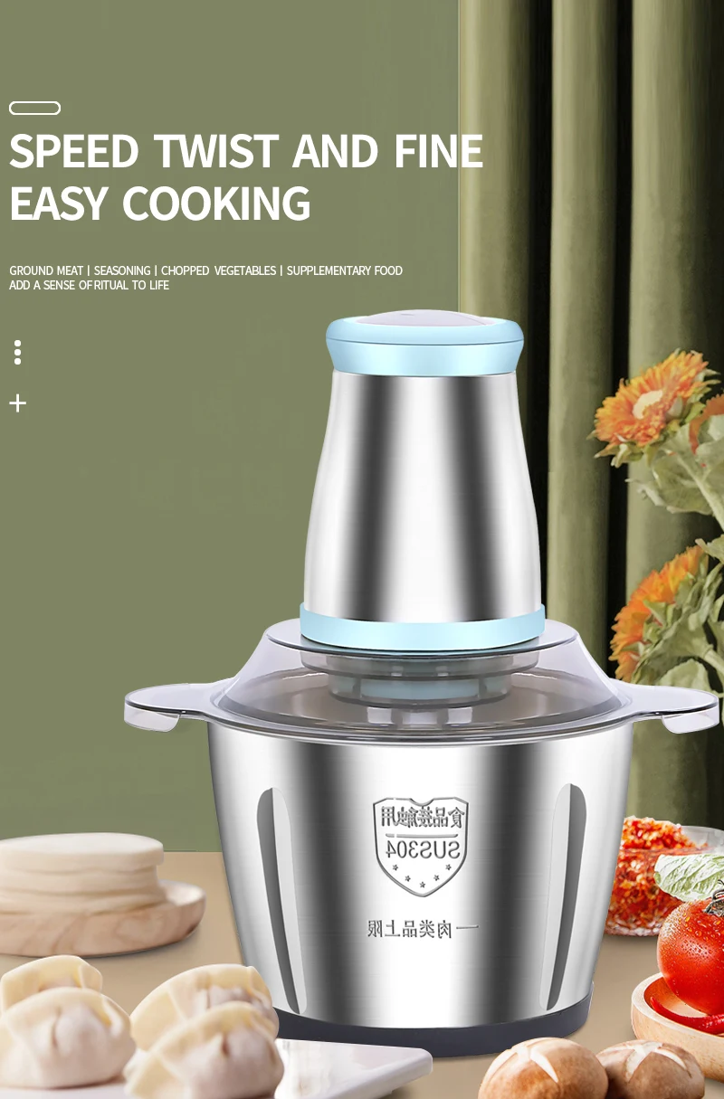Multifunctional electric kitchen meat grinder Powerful Food And Vegetable Processor  Mincer Meat Chopper