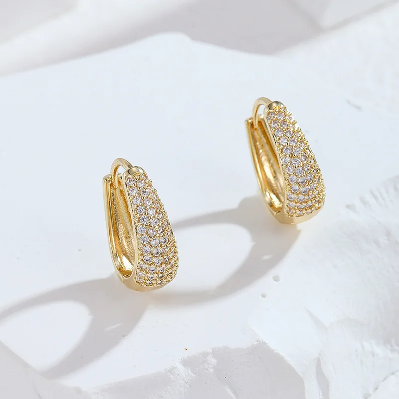 Luxury Shiny Full Diamond Hoop Earrings 18K Real Gold Plated Bling Bling Cubic Zircon Circle Earrings For Women Girl
Luxury Shiny Full Diamond Hoop Earrings 18K Real Gold Plated Bling Bling Cubic Zircon Circle Earrings For Women Girl