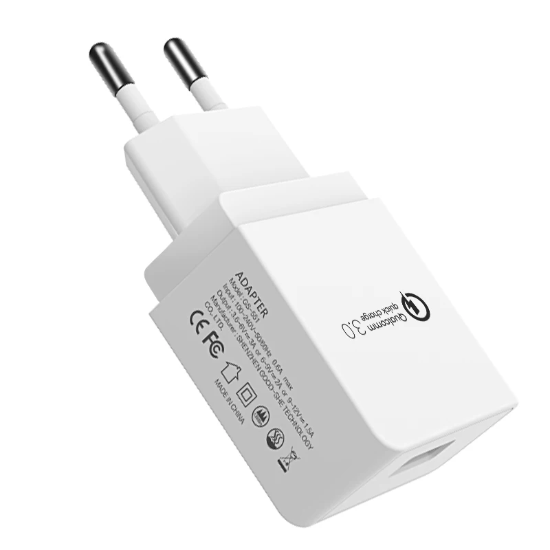 Ready to Ship EU US Plug USB Phone Charger QC3.0 PD Portable Wall Charger Fast Charging 18W For Samsung Oneplus iPhone Xiaomi, Black /white /customized
Ready to Ship EU US Plug USB Phone Charger QC3.0 PD Portable Wall Charger Fast Charging 18W For Samsung Oneplus iPhone Xiaomi, Black /white /customized