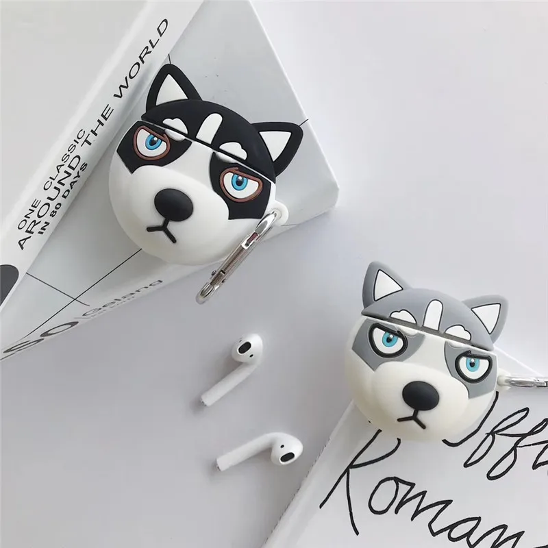 3D Husky Dog Cute Soft Silicone Cover Protective Cases with key ring For Apple Airpods 1 2
3D Husky Dog Cute Soft Silicone Cover Protective Cases with key ring For Apple Airpods 1 2