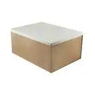 Logo Customization Kraft Box Manufacturer Extra Large A3 Size Kraft Lift Off Separate Lid Folding Base Gift Box