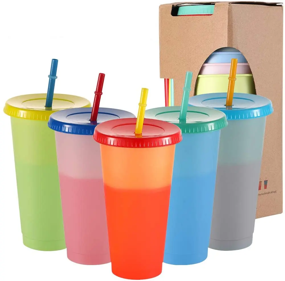 Color Changing Cups 24 oz Reusable Cold Drink Cups with Lids and Straws Coffee Tumblers Party Cup for Adults
Color Changing Cups 24 oz Reusable Cold Drink Cups with Lids and Straws Coffee Tumblers Party Cup for Adults