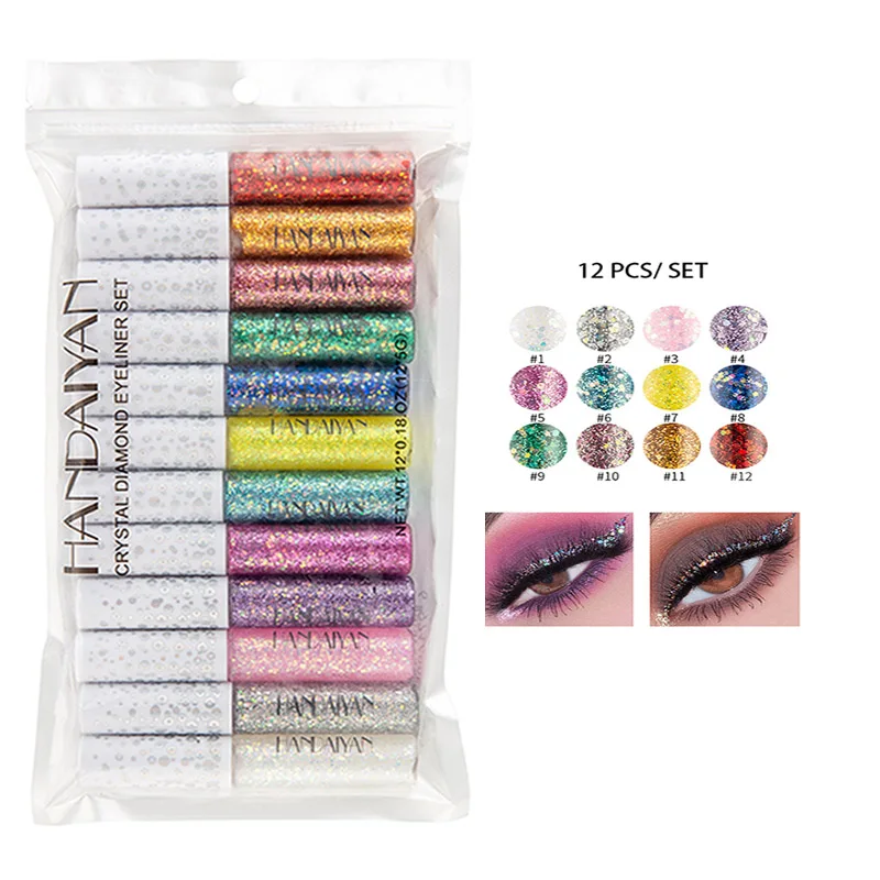 Liquid eyeliner eye shadow 12 packs dream shiny eyeliner set jelly dazzling glitter eyeliner eye shadow
Liquid eyeliner eye shadow 12 packs dream shiny eyeliner set jelly dazzling glitter eyeliner eye shadow