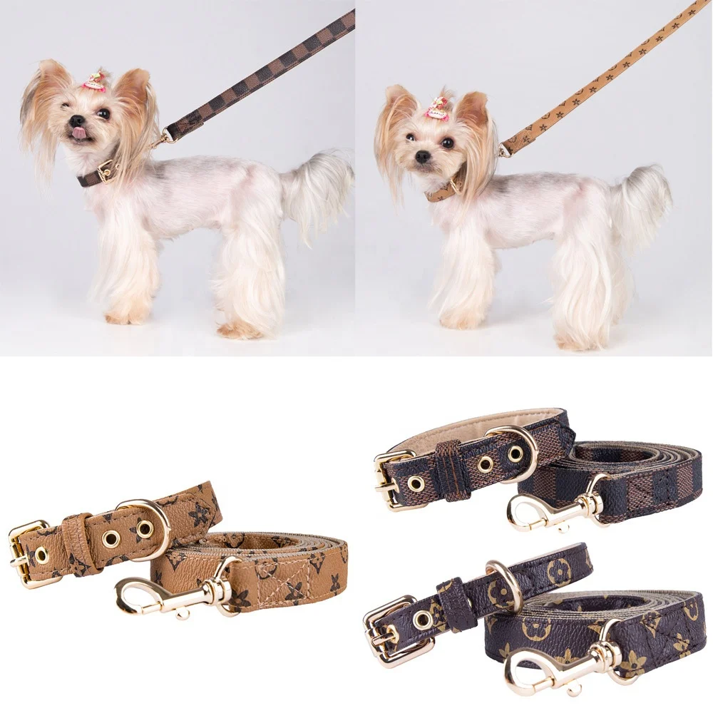 Wholesale fashion designer durable safety luxury pattern custom pu leather adjustable dog collar and leash set
Wholesale fashion designer durable safety luxury pattern custom pu leather adjustable dog collar and leash set