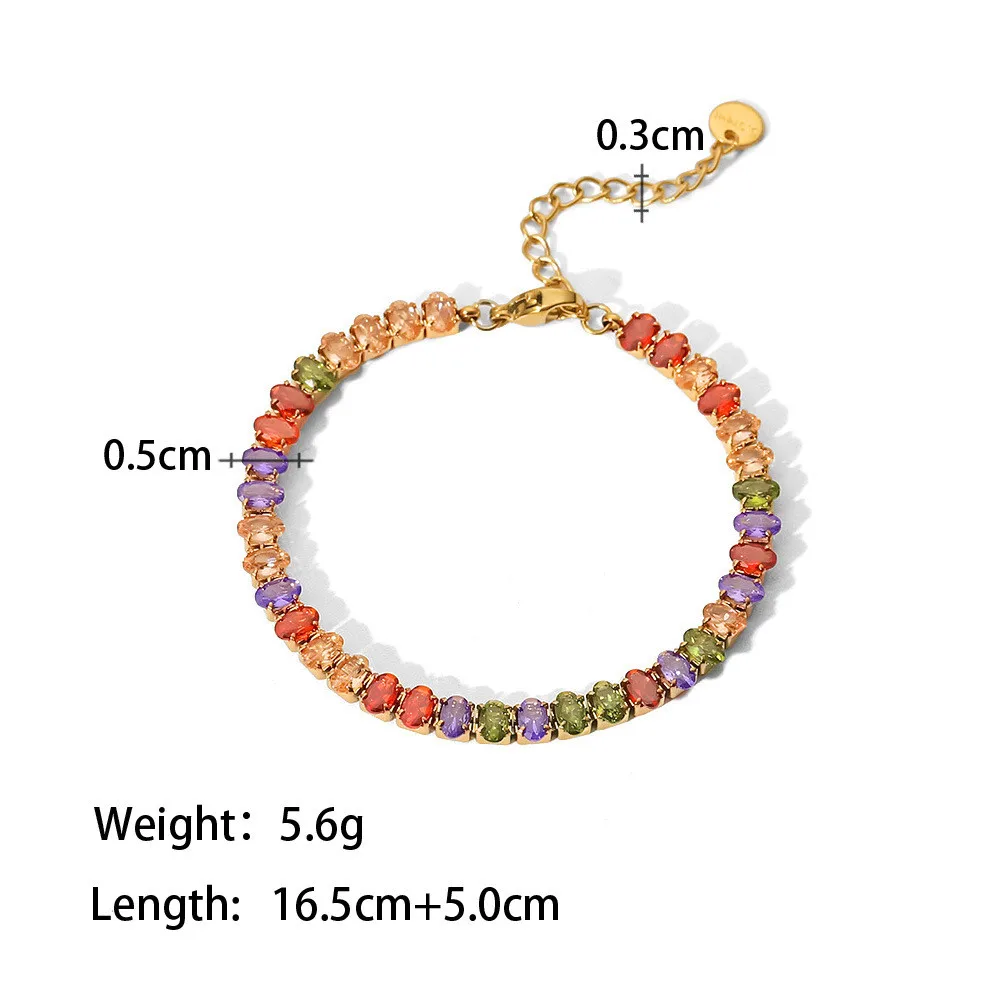 lucky charm colorful bracelet stainless steel moissanite tennis chain waterproof bracelet
lucky charm colorful bracelet stainless steel moissanite tennis chain waterproof bracelet