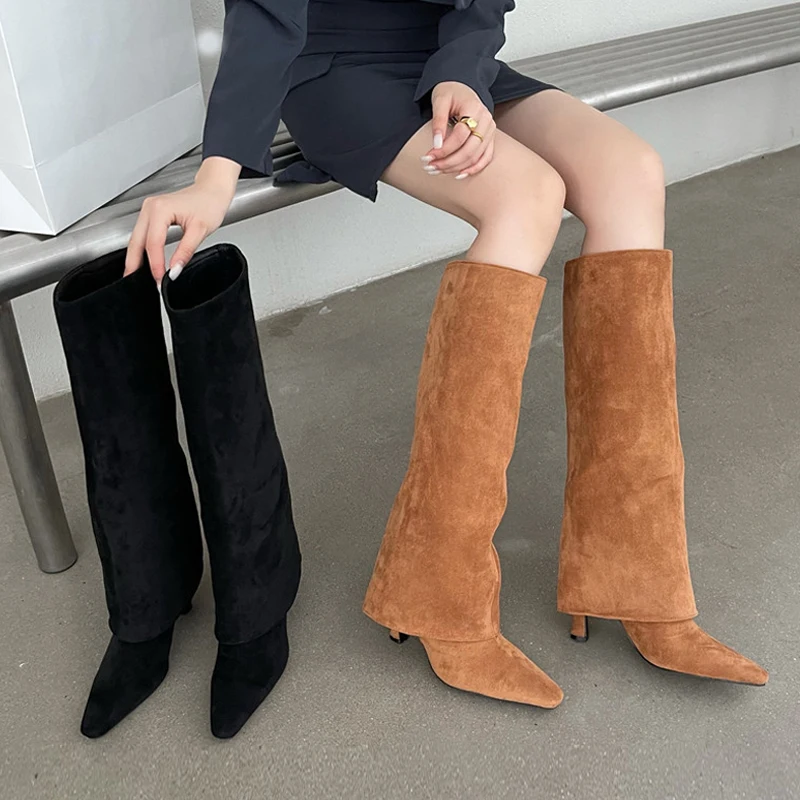 Winter Fashion Cozy Flock Knee High Boots Women Sexy Pointed Toe Slip-On Shoes Stiletto High Heels Femmes Long Bootties
Winter Fashion Cozy Flock Knee High Boots Women Sexy Pointed Toe Slip-On Shoes Stiletto High Heels Femmes Long Bootties