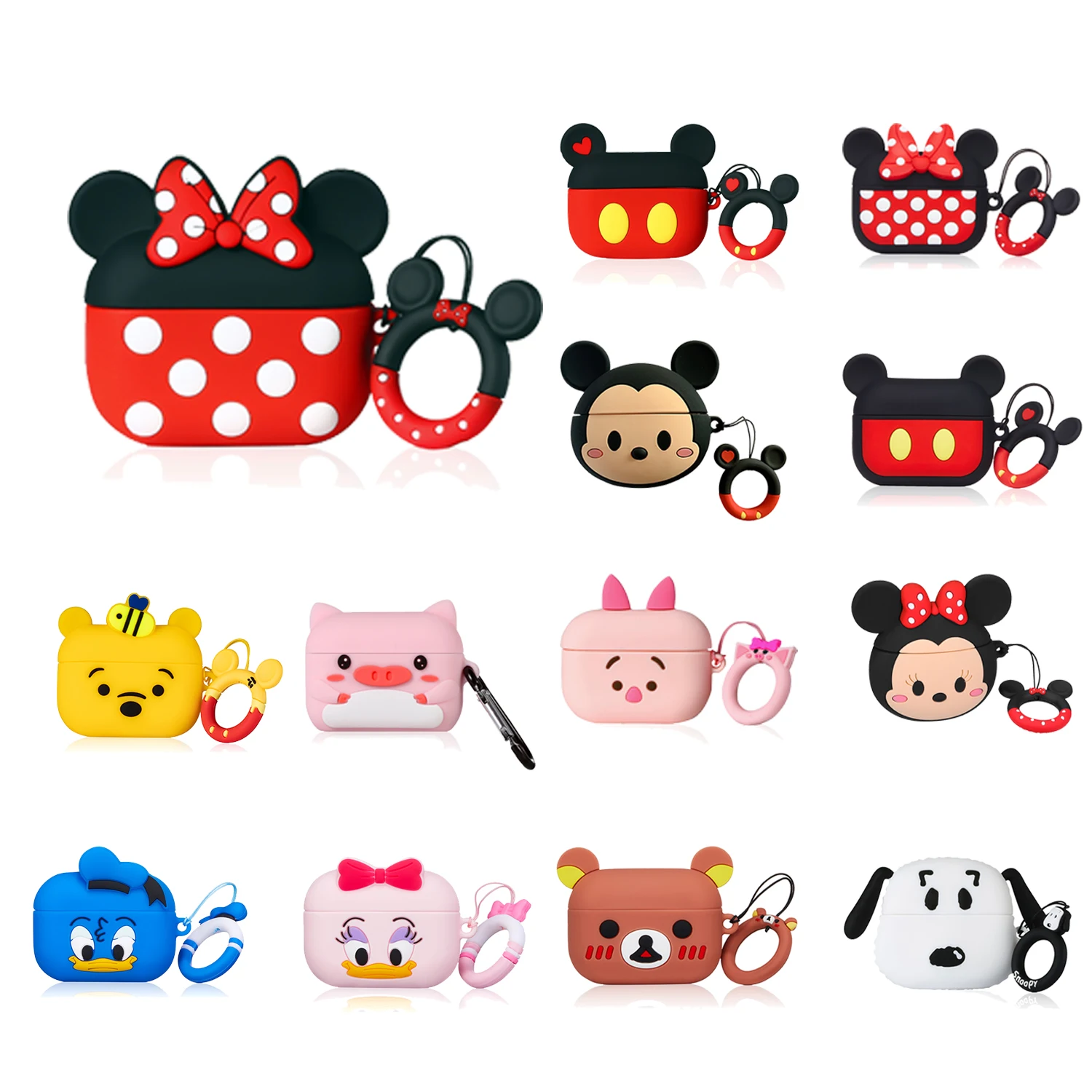 

Amazon Hot Sale Earphone Protective For Mickey Minnie Mouse For Disney For Airpod Case For Airpod Pro/3, Multiple colors