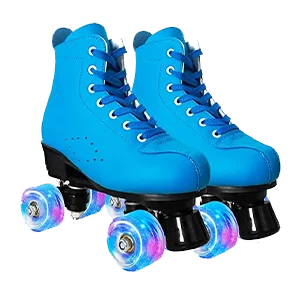 EACH Quad Patines 4 Ruedas Roller Skates Rollerskates 4 wheels Skate Shoes Flashing Roller Skates For Kids Adult Women