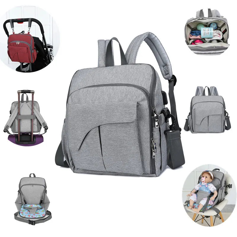 Latest fashion design custom high quality waterproof import backpack baby diaper bag with usb, Customized
Latest fashion design custom high quality waterproof import backpack baby diaper bag with usb, Customized