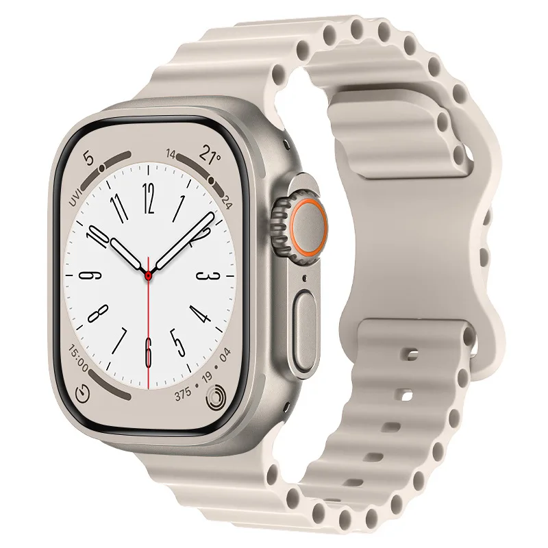 New item Ocean Watch Band for Apple Watch Ultra 8 7 6 5 4 Sport Ocean Silicone Watch Strap for Apple Band Butterfly Buckle
New item Ocean Watch Band for Apple Watch Ultra 8 7 6 5 4 Sport Ocean Silicone Watch Strap for Apple Band Butterfly Buckle