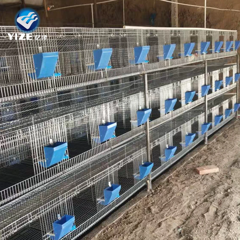 Industrial Rabbit Cages/used Rabbit Cages for Sale/easy Clean Rabbit Cage Layer Cage 9 Rabbits Farms Rabbit Feeding Steel Wire