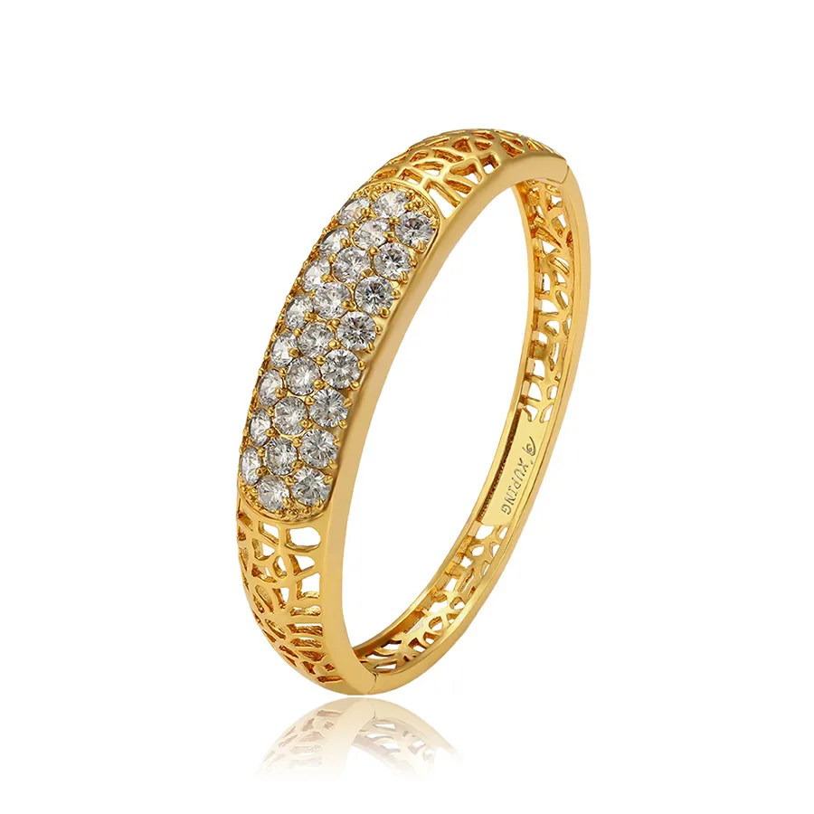 A00551259 xuping jewelry Dubai simple luxury personality double diamond hollow design women's bangle
A00551259 xuping jewelry Dubai simple luxury personality double diamond hollow design women's bangle
