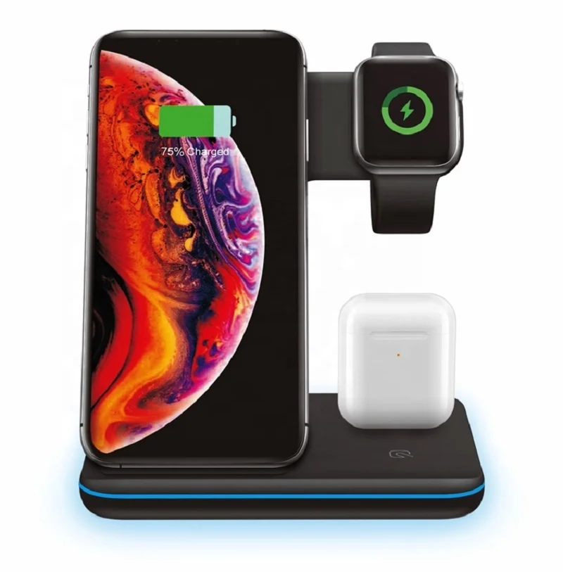 2020 Hot selling 15W/10W Fast Charging 3 IN 1Portable Multifunctional USB Wireless Charging station For Iphone Iwatch Airpods
2020 Hot selling 15W/10W Fast Charging 3 IN 1Portable Multifunctional USB Wireless Charging station For Iphone Iwatch Airpods