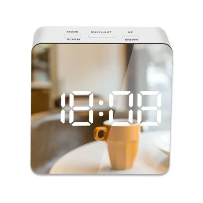 RTS Fashionable Home Decoration temperature Alarm Clock LED Digital Mirror Clock, Customized color
RTS Fashionable Home Decoration temperature Alarm Clock LED Digital Mirror Clock, Customized color