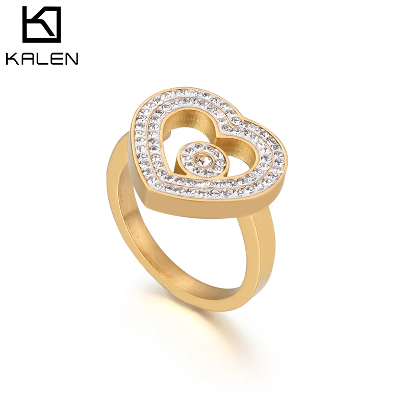 Latest Design Womens Charm Stainless Gold Plated Zircon Heart Shaped Jewellery Rings, Silver/gold
Latest Design Womens Charm Stainless Gold Plated Zircon Heart Shaped Jewellery Rings, Silver/gold