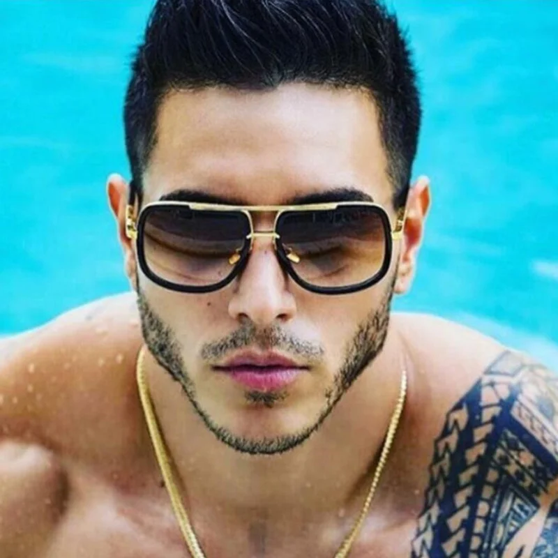 Custom Men's Fashion Big Black Sunglasses Men Gold Metal Square Frame 400 UV Protection Sun Glasses, Custom colors
Custom Men's Fashion Big Black Sunglasses Men Gold Metal Square Frame 400 UV Protection Sun Glasses, Custom colors