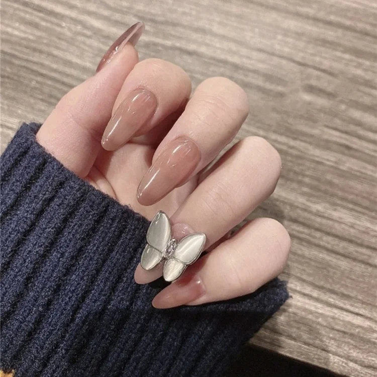 2021 Top Full Cover Pink Grey Press on Butterfly Rhinestone Tips Nail Sticker, As pic
2021 Top Full Cover Pink Grey Press on Butterfly Rhinestone Tips Nail Sticker, As pic