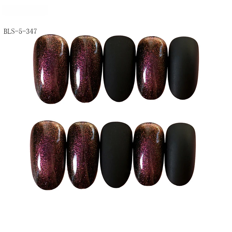 Factory direct selling hot cat eye jump color design finished decorative fake nails, Multi color
Factory direct selling hot cat eye jump color design finished decorative fake nails, Multi color