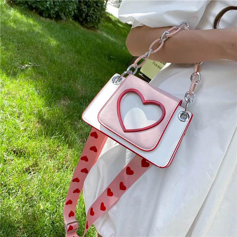 2021 Womens Purses Fashion Design Heart Shape Cute Mini Crossbody Hand Bag Ladies Purses Luxury Shoulder Bags with Chain, As picture
2021 Womens Purses Fashion Design Heart Shape Cute Mini Crossbody Hand Bag Ladies Purses Luxury Shoulder Bags with Chain, As picture