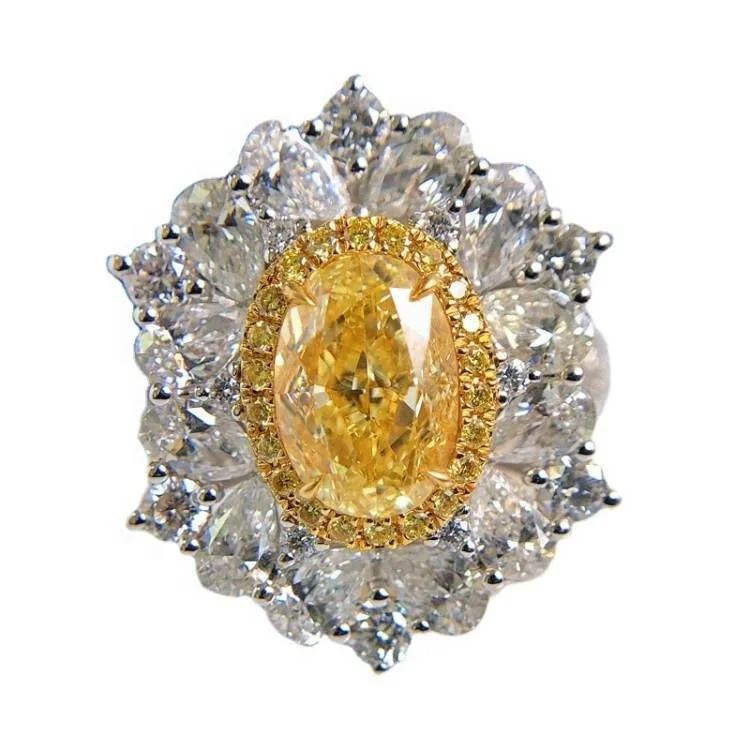 Luxury Jewels Fashion Accessories Exquisite Big CZ Yellow Diamond Rings Jewellery Classic Women's Party Finger Rings
Luxury Jewels Fashion Accessories Exquisite Big CZ Yellow Diamond Rings Jewellery Classic Women's Party Finger Rings