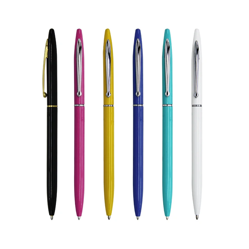 Iron Material Promotional Hotel Customized Logo Metal Ball Point Pen