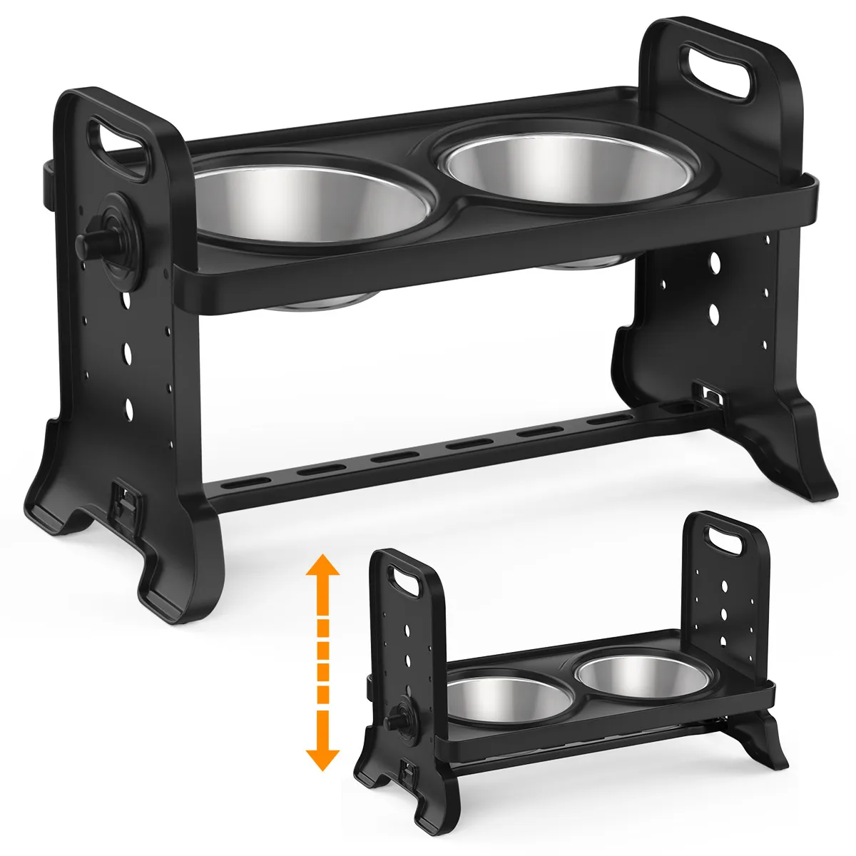 Pet Feeding Bowl of Food and Water Double Stainless Steel bowls with Easy Disassembly design - black
Pet Feeding Bowl of Food and Water Double Stainless Steel bowls with Easy Disassembly design - black
