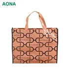 promotional custom reusable pp laminated shopping tote non woven shopping bag