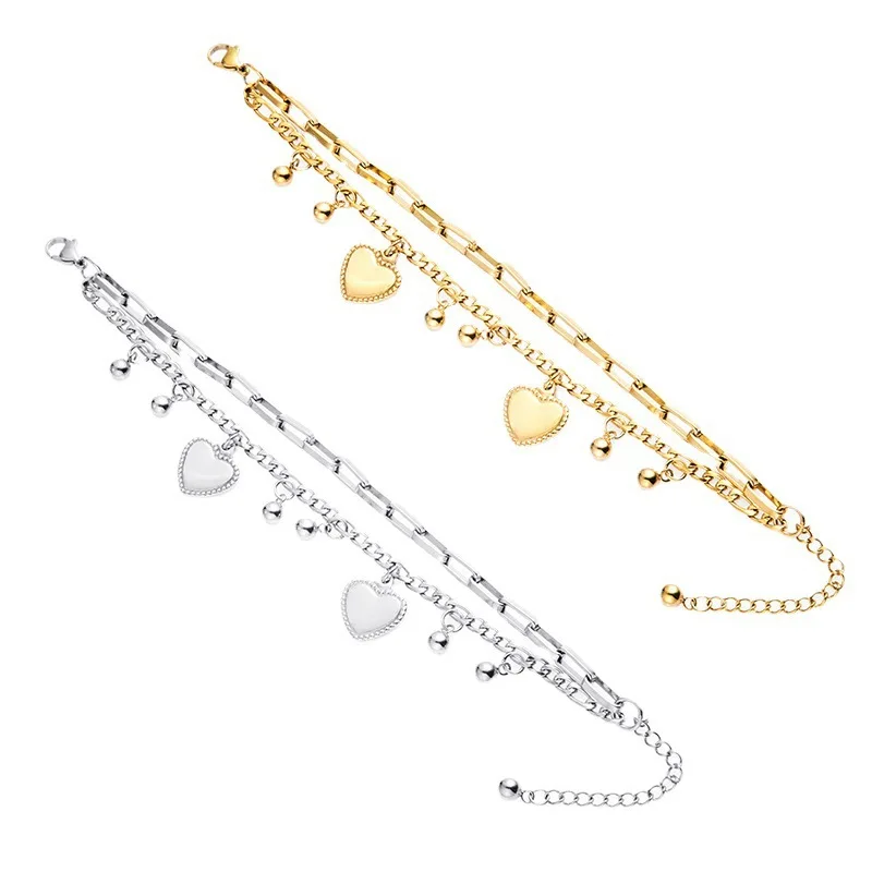 2022 new double love stainless steel bracelet 18K gold women's temperament fashion jewelry
2022 new double love stainless steel bracelet 18K gold women's temperament fashion jewelry