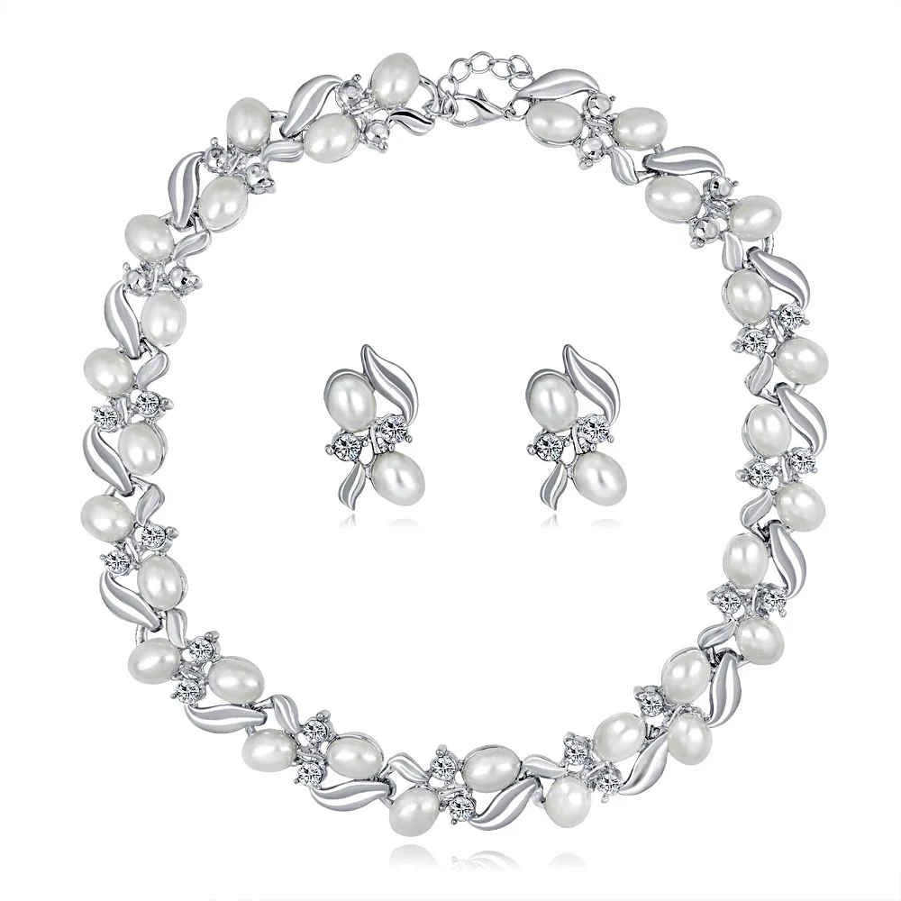 Round Simulated Pearl Costume Bridal Wedding Jewelry Sets Earrings Necklace Sets for Women Jewelery Set
Round Simulated Pearl Costume Bridal Wedding Jewelry Sets Earrings Necklace Sets for Women Jewelery Set