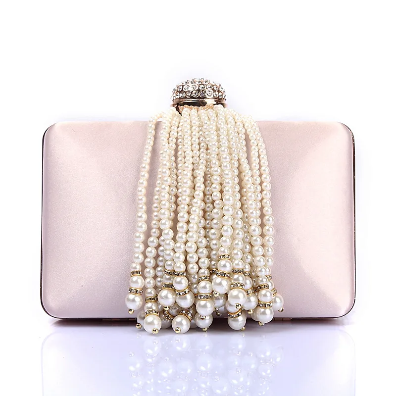 Elegant Pearl Tassels Evening Wedding Bag Fashion Ladies Beaded Hardcase Clutch Purse, Customized
Elegant Pearl Tassels Evening Wedding Bag Fashion Ladies Beaded Hardcase Clutch Purse, Customized