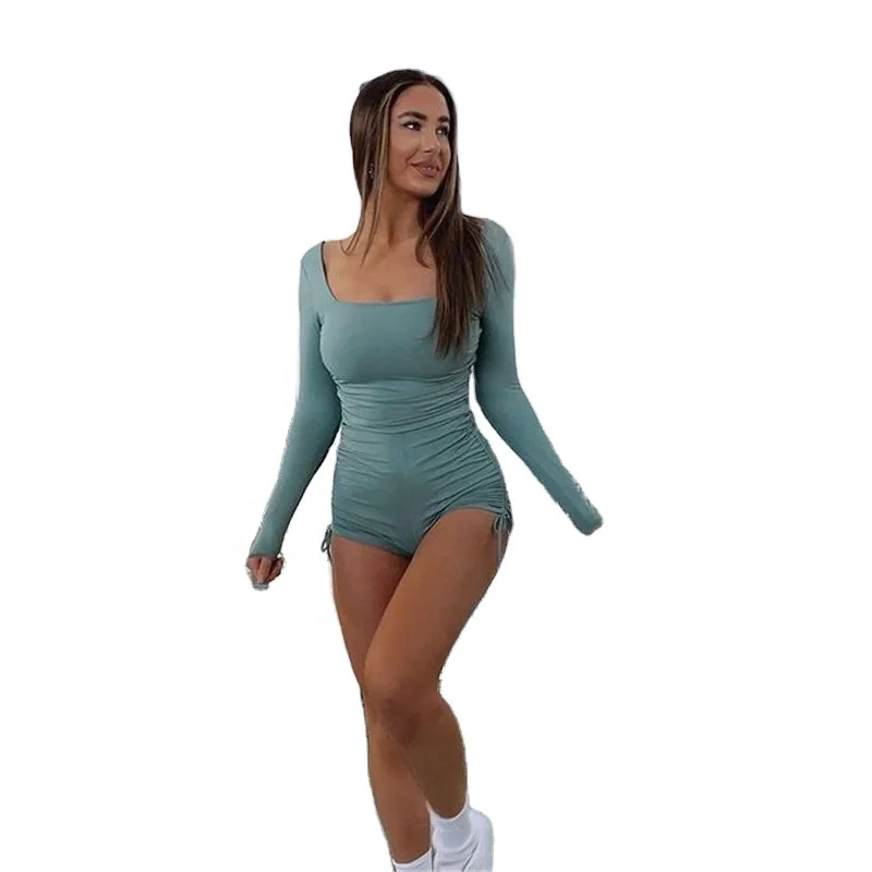 2021 new sexy backless Jumpsuit Ladies Square collar sports tight long sleeve sports fitness yoga shorts jumpsuit
2021 new sexy backless Jumpsuit Ladies Square collar sports tight long sleeve sports fitness yoga shorts jumpsuit