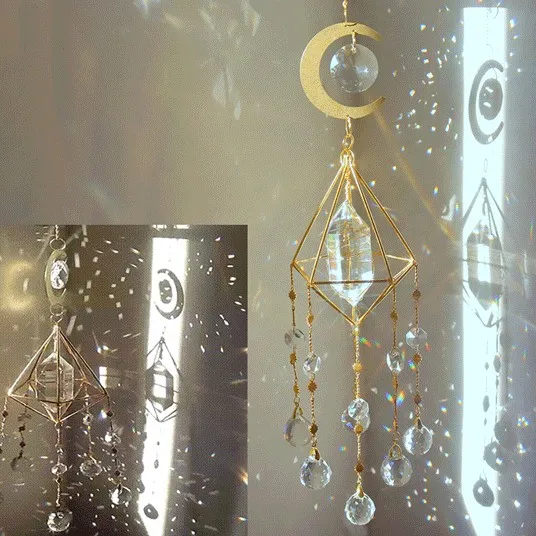 Crystal Windchimes Star Moon Pendant Hexagon Prisms Sun Light Catcher Garden Window Wedding Hanging Drop Home Decor Wind Chime
Crystal Windchimes Star Moon Pendant Hexagon Prisms Sun Light Catcher Garden Window Wedding Hanging Drop Home Decor Wind Chime